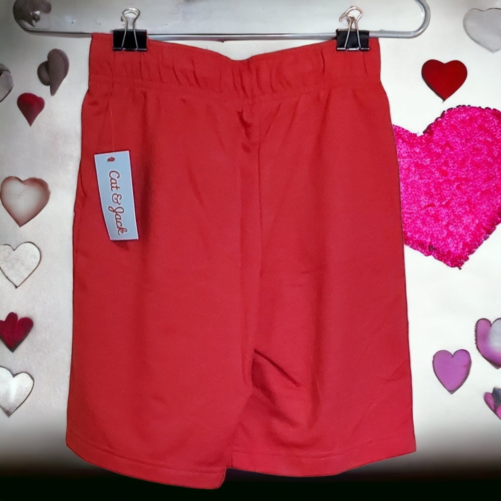 boys red shorts